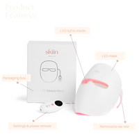 LED face mask for at home use. features and benefits - skiin beauty co