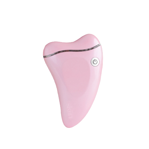 Gua sha face massaging and sculpting device. pink - skiin beauty co