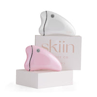 Gua sha face massaging and sculpting device. front on view - skiin beauty co