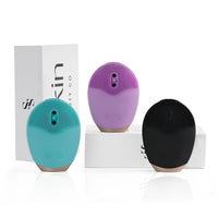 Automatic, silicone face cleansing beauty device for clear skin. Group photo - skiin beauty co